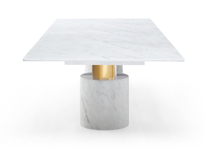 Whiteline Modern Living Geneva Extra Large Dining Table Cylinder -DT1640XL-GLD