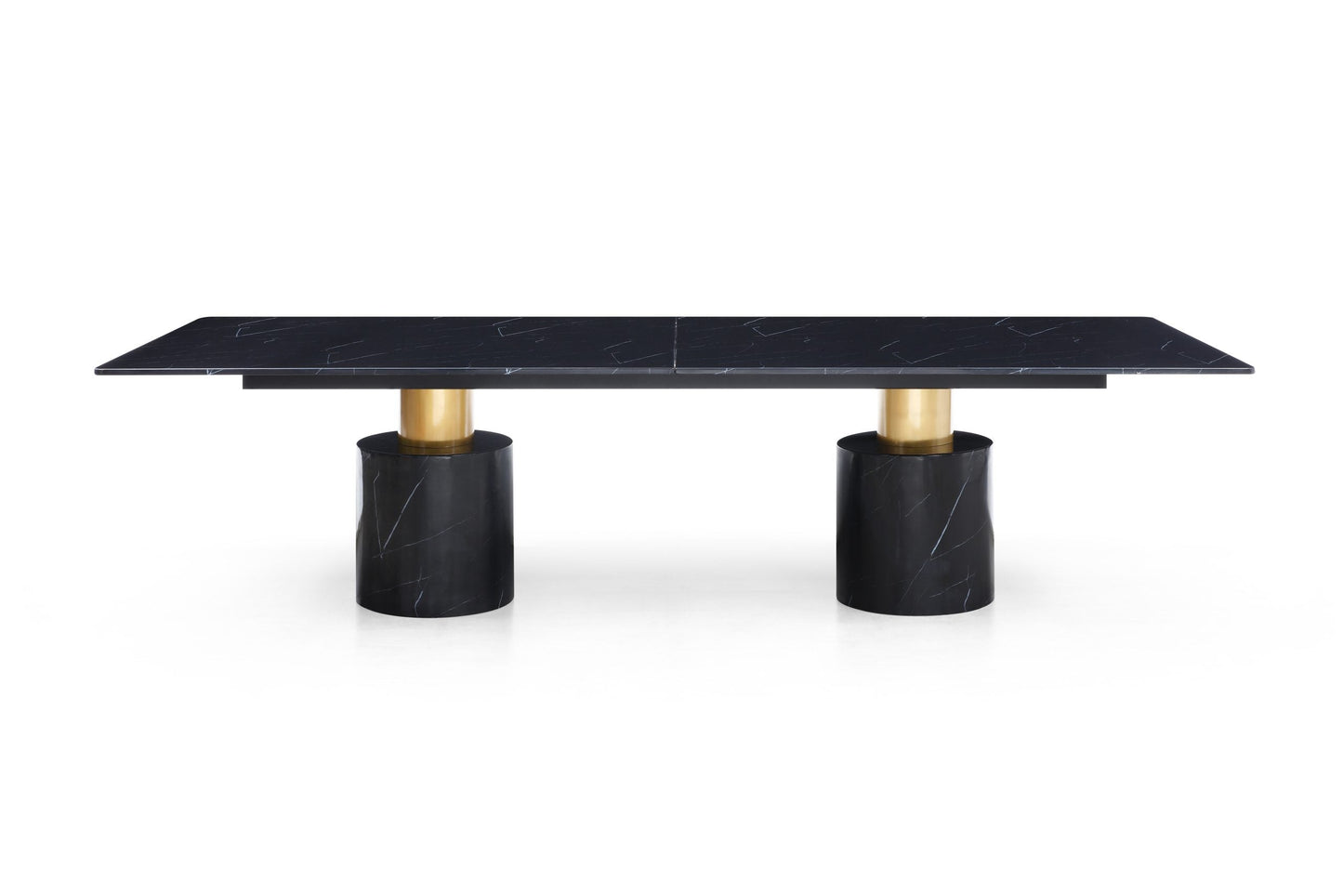 Whiteline Modern Living Geneva Extra Large Dining Table Cylinder -DT1640XL-GLD
