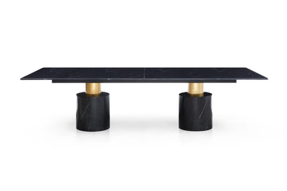 Whiteline Modern Living Geneva Extra Large Dining Table Cylinder -DT1640XL-GLD