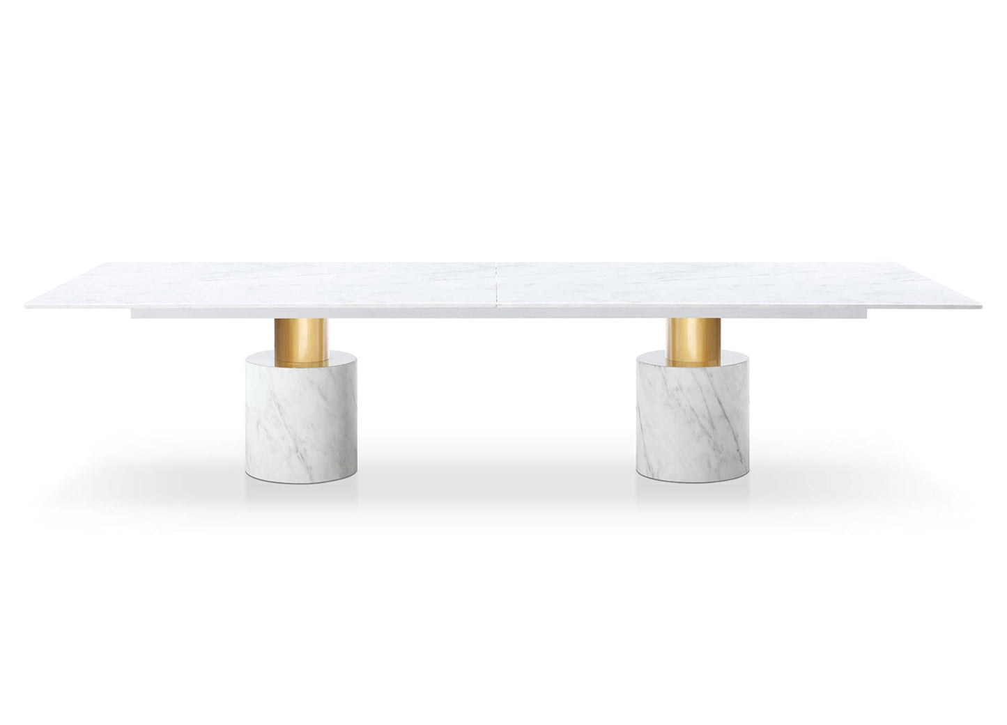 Whiteline Modern Living Geneva Extra Large Dining Table Cylinder -DT1640XL-GLD