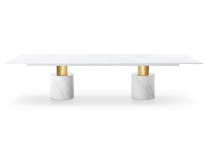 Whiteline Modern Living Geneva Extra Large Dining Table Cylinder -DT1640XL-GLD