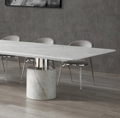 Whiteline Modern Living Geneva Extra Large Dining Table Cylinder -DT1640XL-GLD