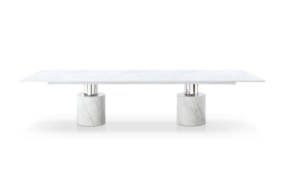 Whiteline Modern Living Geneva Extra Large Dining Table Cylinder -DT1640XL-GLD
