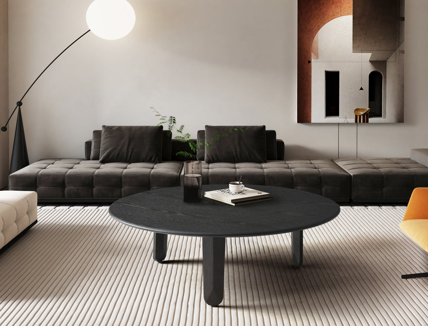 Whiteline Modern Living Luna Coffee Table in Dark Grey Color - CT1898-DGRY