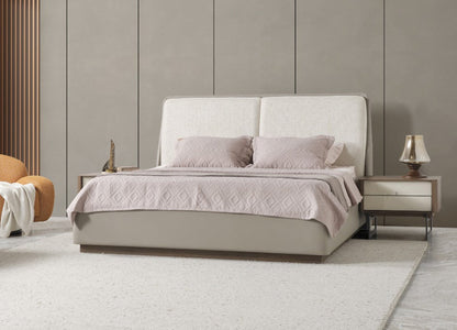 Whiteline Modern Living Romina Queen Bed in Light Grey Color - BQ2020P-LGRY
