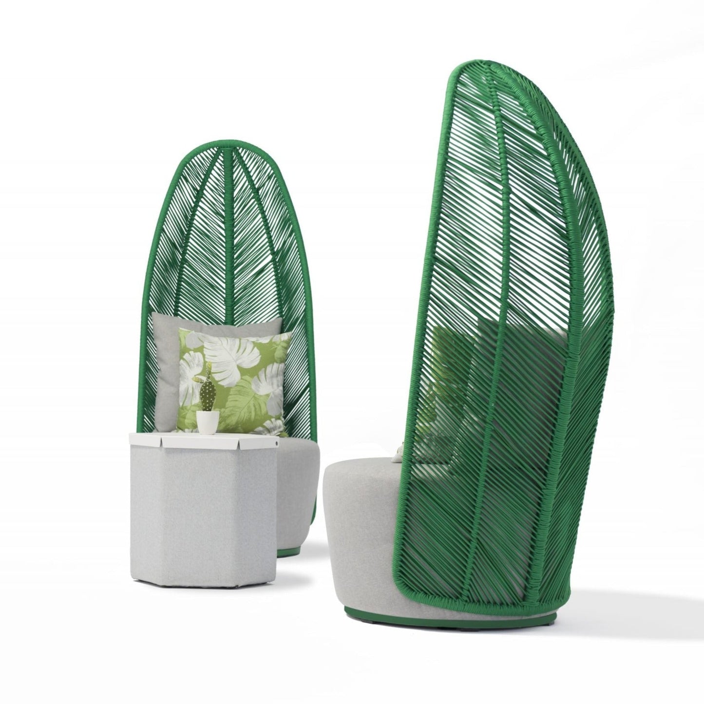 Whiteline Mods - Basil Chair CH1732 - CH1732-GRN/GRY