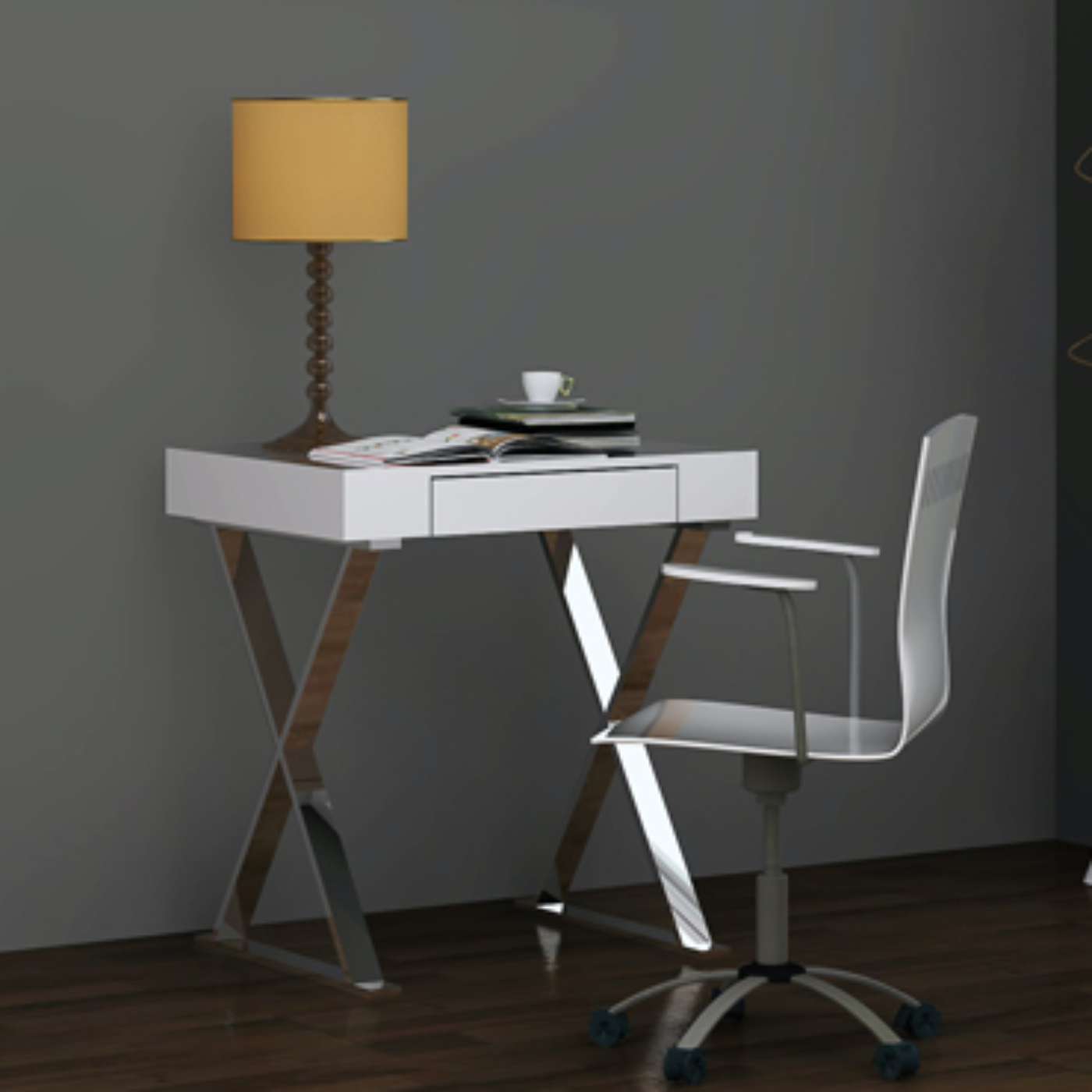 Whiteline Mods - Elm Desk Small  - DK1205S-WHT