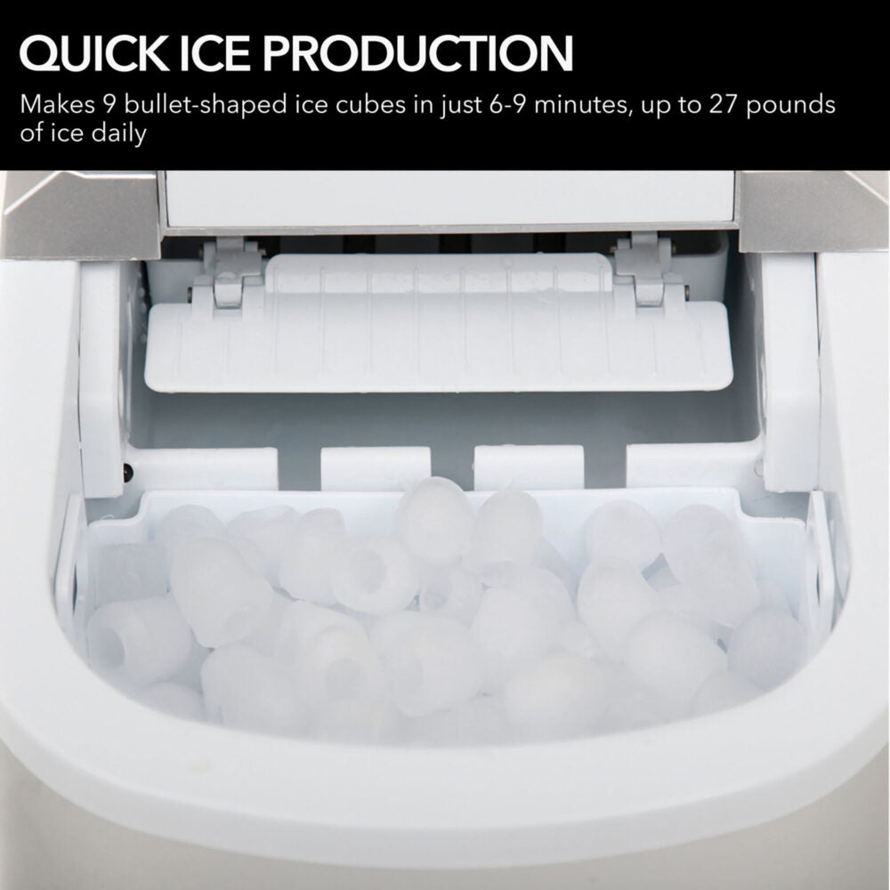 Whynter IMC-270MS Compact Portable Ice Maker 27 lb capacity – Metallic Silver