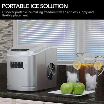 Whynter IMC-270MS Compact Portable Ice Maker 27 lb capacity – Metallic Silver