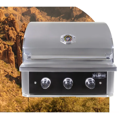 Wildfire 30 Inch Ranch Pro Stainless Steel Built-In Gas Grill - WF-PRO30G-RH-LP