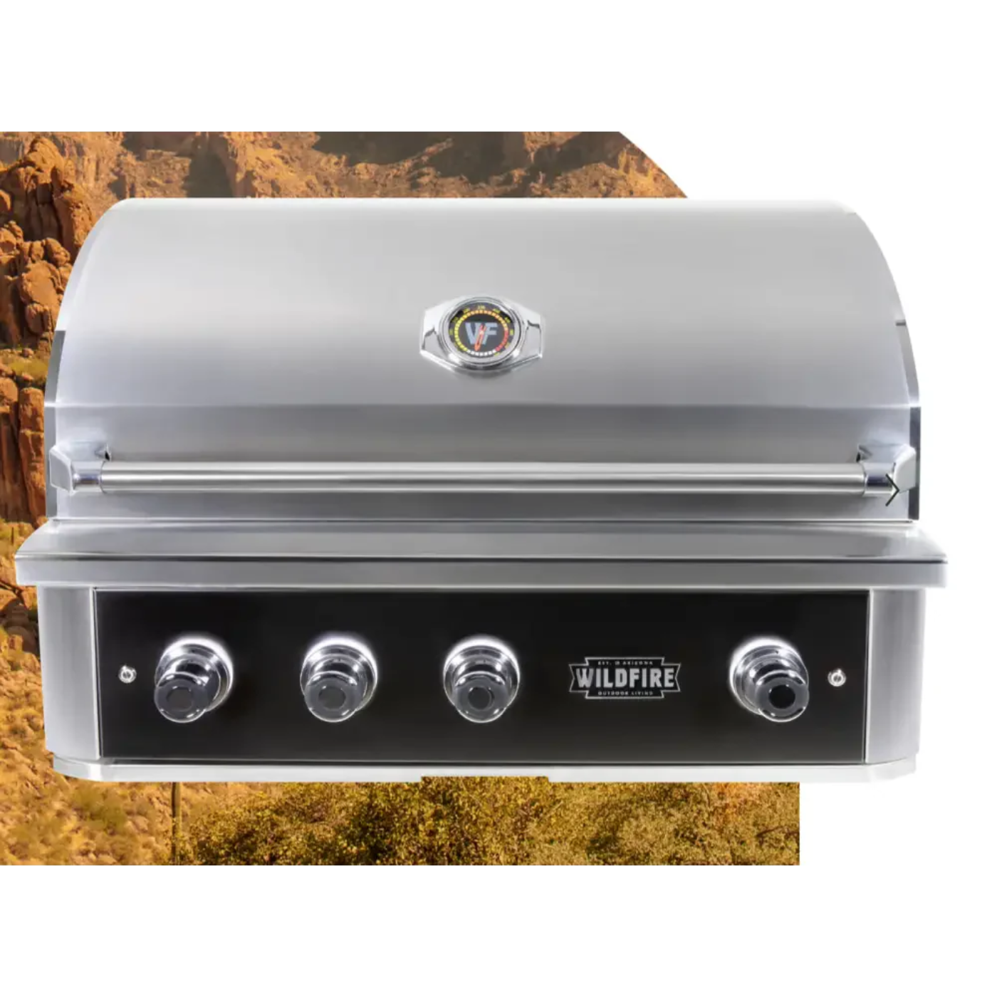 Wildfire 36 Inch Ranch Pro Stainless Steel Built-In Gas Grill - WF-PRO36G-RH-LP