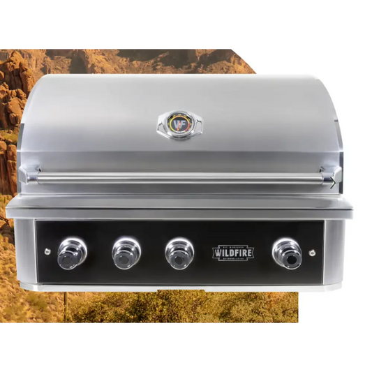 Wildfire 36 Inch Ranch Pro Stainless Steel Built-In Gas Grill - WF-PRO36G-RH-LP