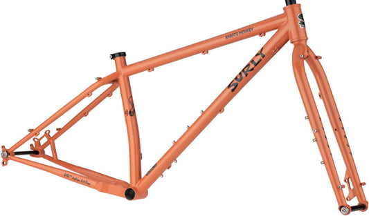 NEW Surly Karate Monkey Mountain Bike Frameset - 27.5/29", Steel, Peach Salmon Sundae - 210000051185