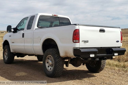 2004 Ford F250 Super Duty Workhorse Kit - Fab Fours Black Steel Front + Rear Bumpers