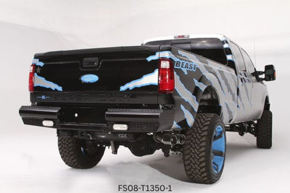 2004 Ford F250 Super Duty Workhorse Kit - Fab Fours Black Steel Front + Rear Bumpers