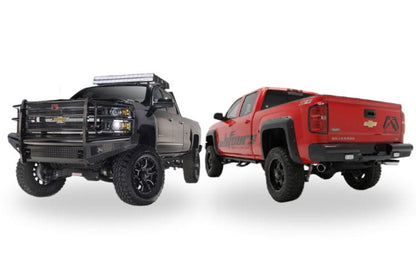 2007 Chevy Silverado 2500 Workhorse Kit - Fab Fours Black Steel Front + Rear Bumpers