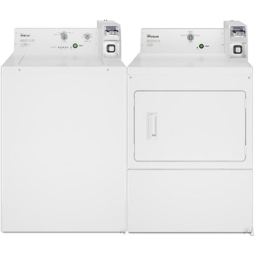 Whirlpool 27 Inch Top Load Commercial Washer & Whirlpool 27 Inch Top Load Commercial Gas Dryer - CAE2745FQ