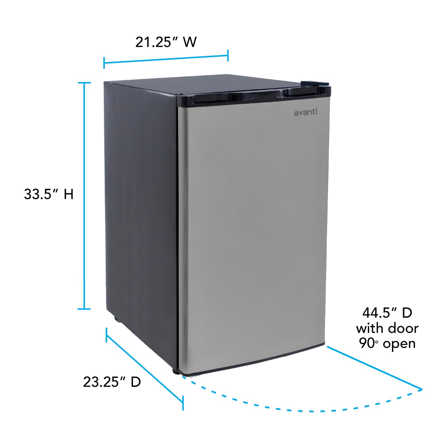 Avanti 4.5 cu. ft. Compact Refrigerator with True Freezer - RMX45B3S