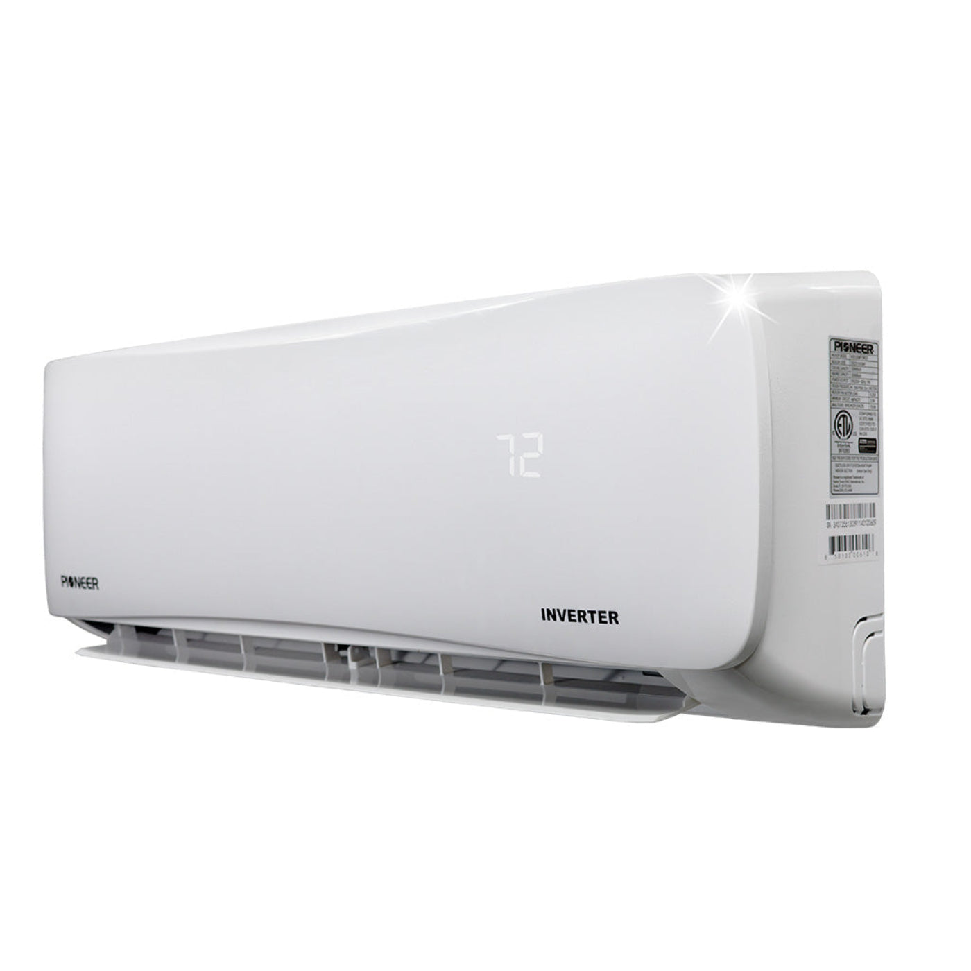 Pioneer Multi Zone 18,000 BTU Quantum Series Wall Mount Indoor Section Split Inverter++ Air Conditioner Heat Pump 230V - WS018GMFI22HLE-10