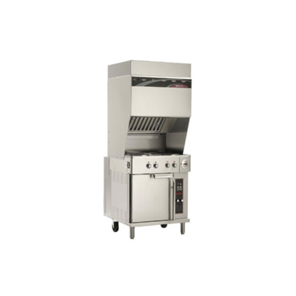 Globe Wells WVO-4HF Electric Ventless Cooktop with 4 French Plates & Convection Oven -  WLWVO4HF