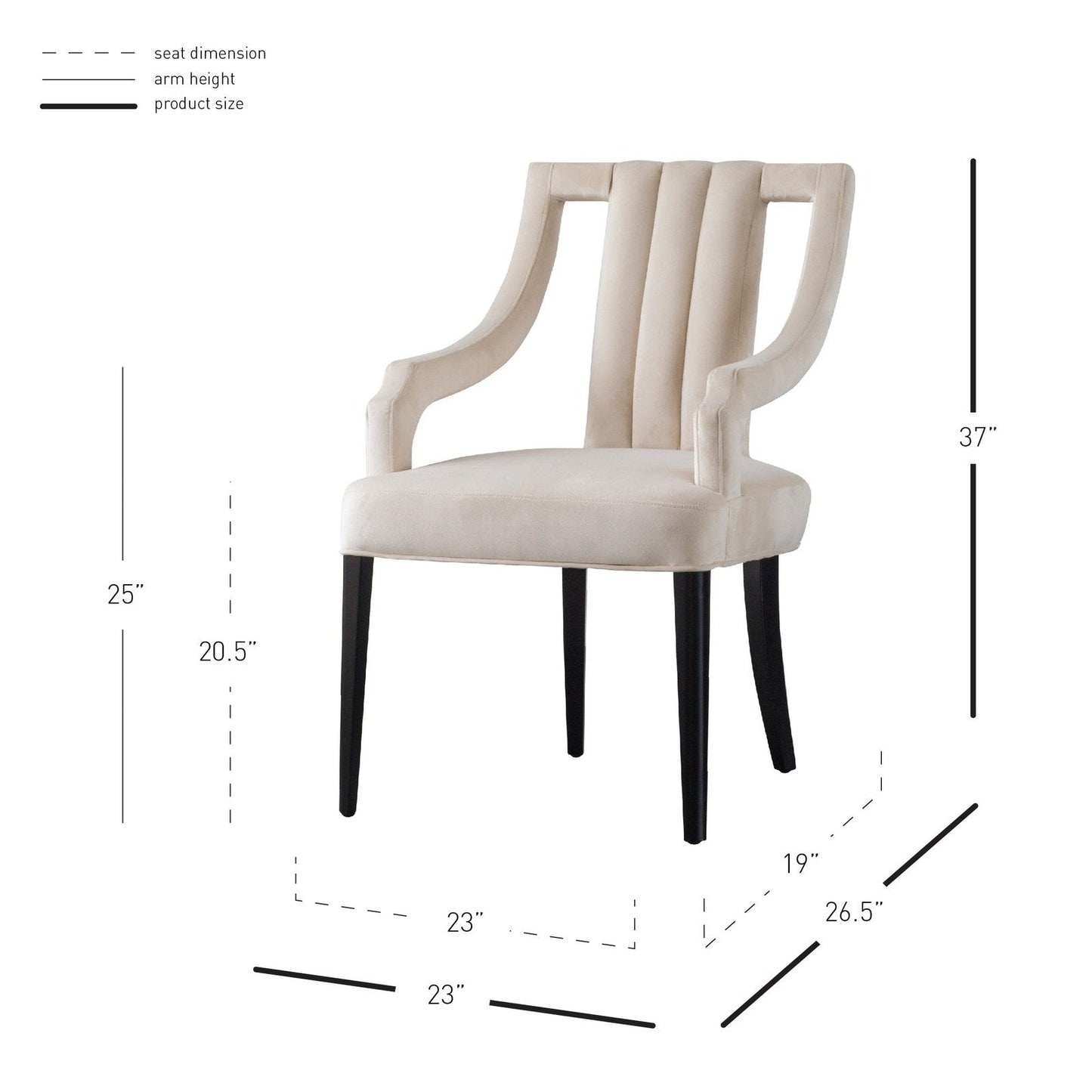 New Pacific Direct Viola Velvet Fabric Klismos Chair 9900033-332