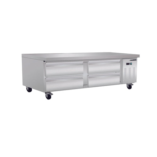Maxx Cold Four-Drawer Refrigerated Cheg Base, 74"W, 11.1 cu. ft. Storage Capacity, in Stainless Steel - MXCB72HC