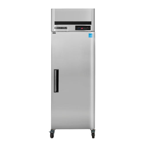 Maxx Cold Single Door Reach-In Refrigerator Top Mount, 27", 23 cu. ft. Storage Capacity, Energy Star Rated, in Stainless Steel - MCRT-23FDHC