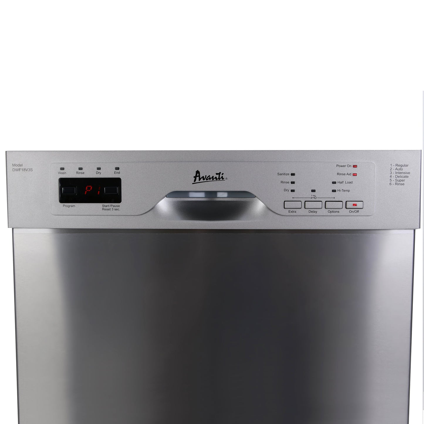Avanti 18" Built In Dishwasher - DWF18V0W
