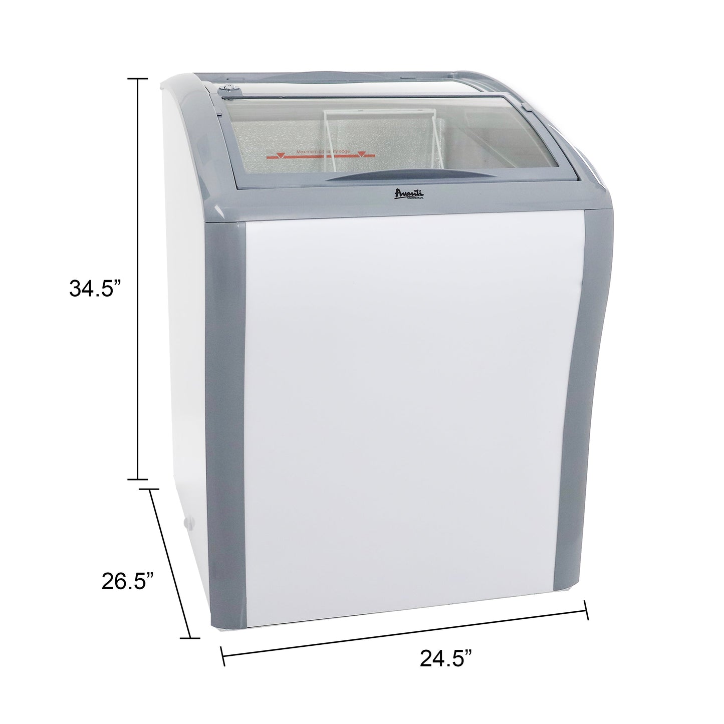 Avanti 4.2 cu. ft. Commercial Sliding Glass Top Freezer or Refrigerator - CFC436Q0WG