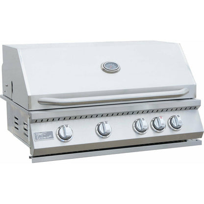 KoKoMo Aruba BBQ Island with Built In BBQ Grill Side Burner and Refrigerator - ARUBA