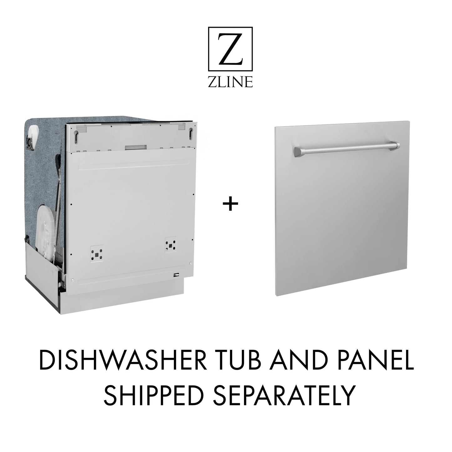 ZLINE Autograph Edition 4-Piece Appliance Package - 48-Inch Dual Fuel Range, Refrigerator with Water Dispenser, Wall Mounted Range Hood, & 24-Inch Tall Tub Dishwasher in Stainless Steel with Champagne Bronze Trim (4AKPR-RARHDWM48-CB)