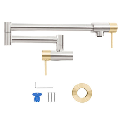 ZLINE Autograph Gemini Pot Filler in Brushed Nickel and Champagne Bronze,  - GEM-FPF-ZBNCB