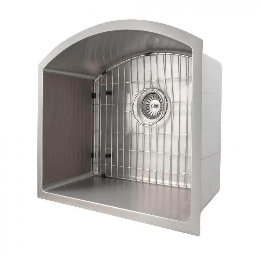 ZLINE 22-Inch Telluride Undermount Single Bowl Stainless Steel Kitchen Sink with Bottom Grid (SCS-22)