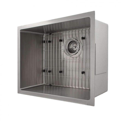 ZLINE 23-Inch Meribel Undermount Single Bowl Stainless Steel Kitchen Sink with Bottom Grid (SRS-23)