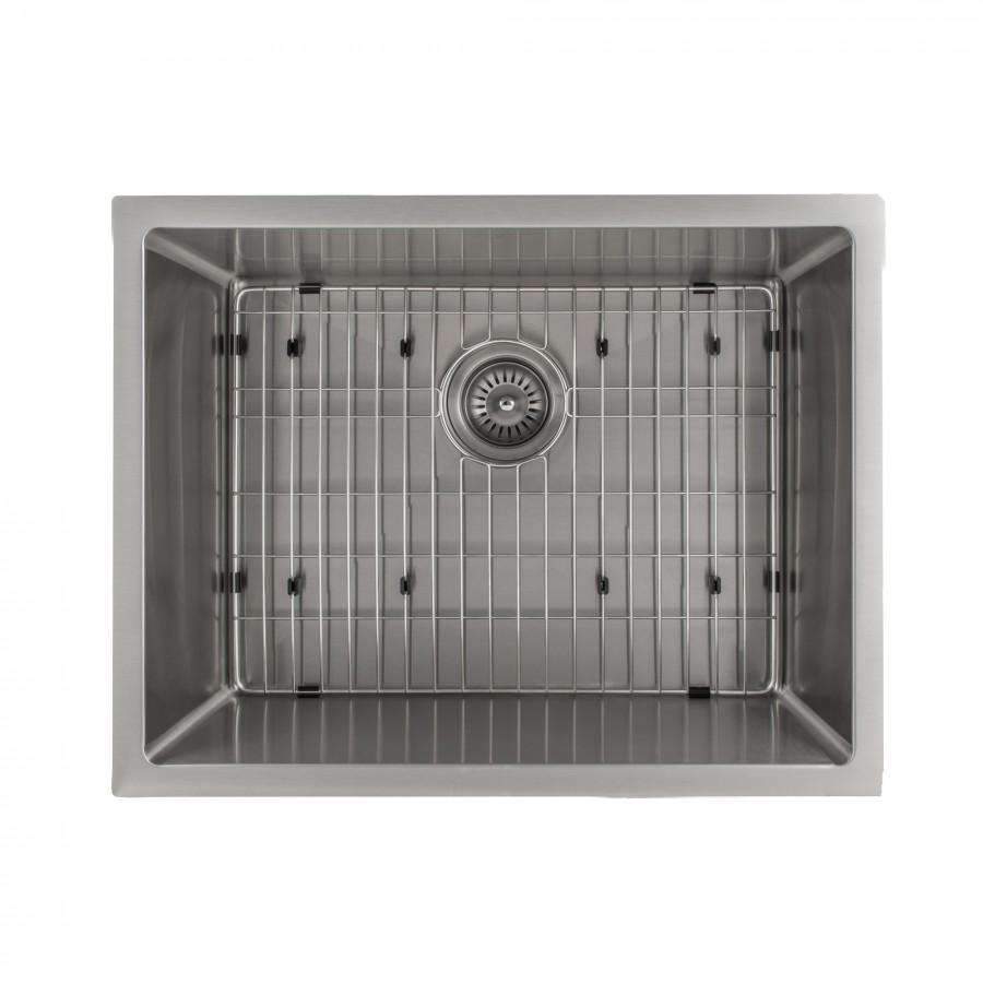 ZLINE 23-Inch Meribel Undermount Single Bowl Stainless Steel Kitchen Sink with Bottom Grid (SRS-23)