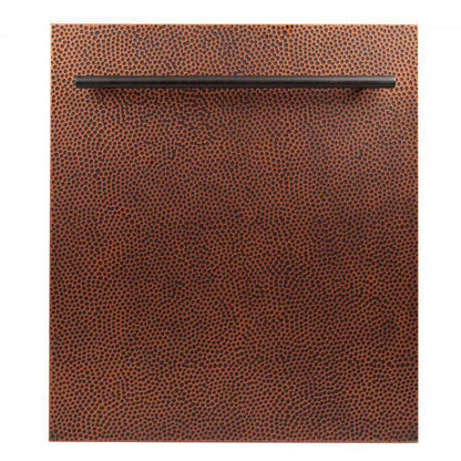 ZLINE 24-Inch Dishwasher in Hand-Hammered Copper Finish with Stainless Steel Tub and Modern Style Handle (DW-HH-24)