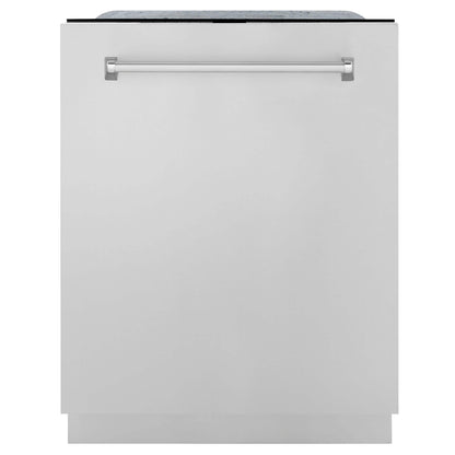 ZLINE 24-Inch Monument Series 3rd Rack Top Touch Control Dishwasher in Satin Stainless Steel with Stainless Steel Tub, 45dBa (DWMT-SN-24)