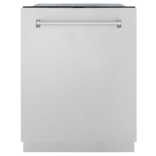 ZLINE 24-Inch Monument Series 3rd Rack Top Touch Control Dishwasher in Satin Stainless Steel with Stainless Steel Tub, 45dBa (DWMT-SN-24)