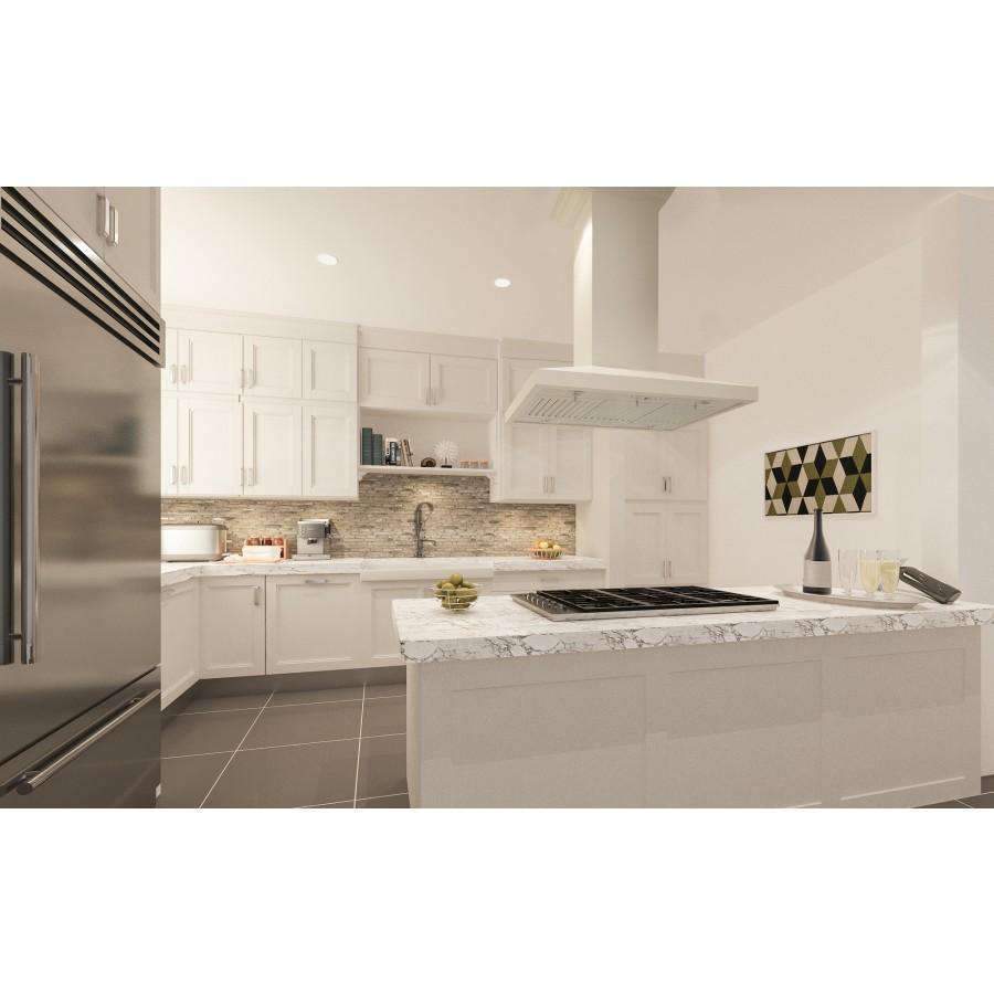 ZLINE 30-Inch Designer Series Wooden Island Range Hood with Crown Molding (KBiTT-30)
