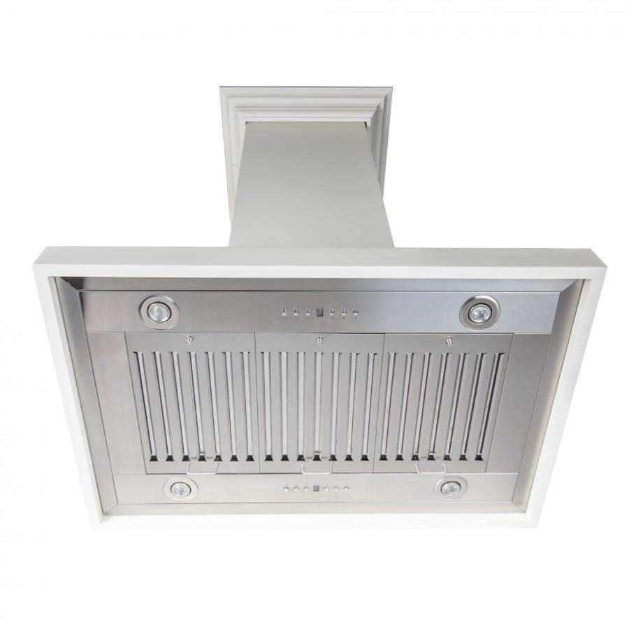 ZLINE 30-Inch Designer Series Wooden Island Range Hood with Crown Molding (KBiTT-30)