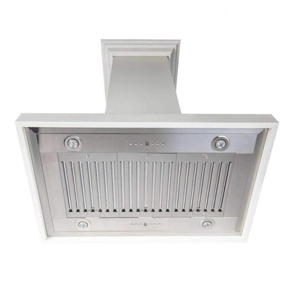 ZLINE 30-Inch Designer Series Wooden Island Range Hood with Crown Molding (KBiTT-30)