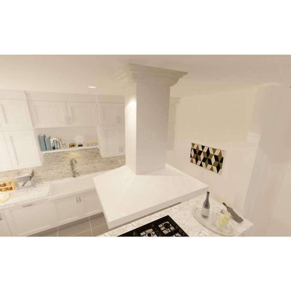 ZLINE 30-Inch Designer Series Wooden Island Range Hood with Crown Molding (KBiTT-30)