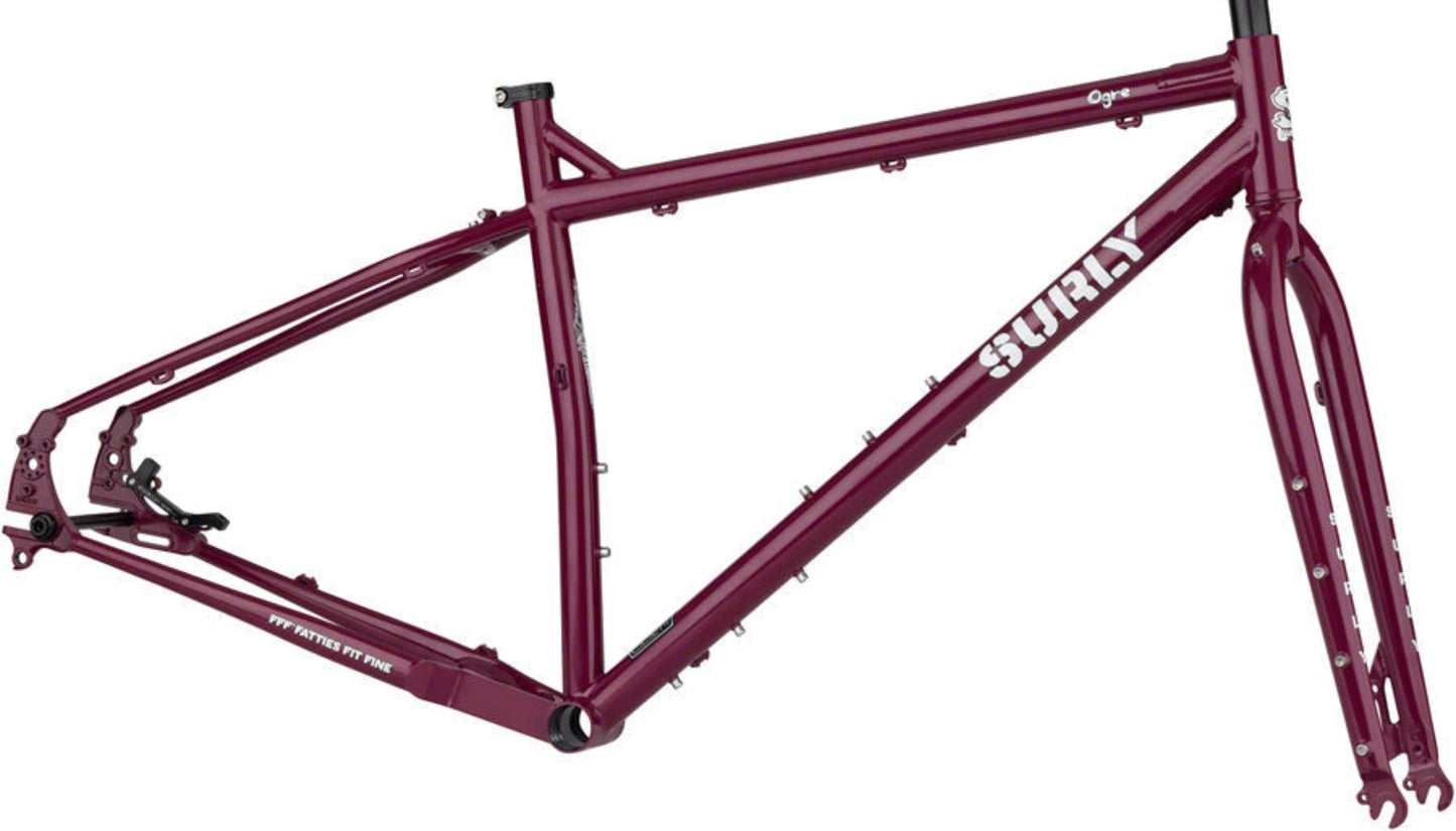 NEW Surly Ogre Adventure Bike Frameset - 29", Steel, Fermented Plum - 210000055729